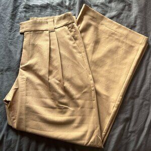 Abercrombie & Fitch Wide Leg Trousers Tan